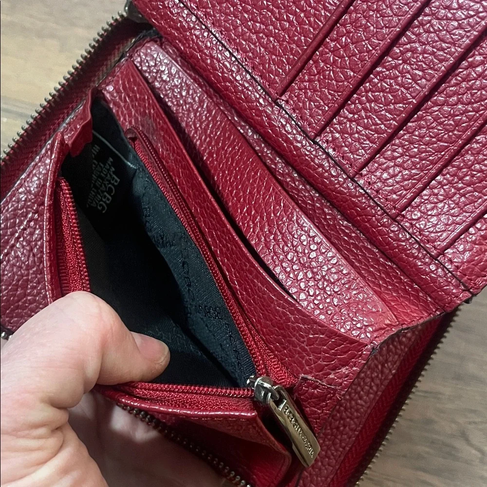 BCBGMaxmaria Leather Wristlet Wallet